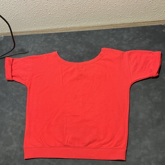 Juicy Couture Vintage Y2K Red Sparkle Glitter Bling Crest Shirt Top Womens - Picture 2 of 9